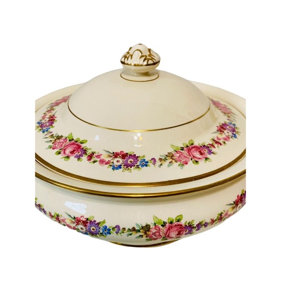 Simpsons England Ambassador Ware Imperial Rose Covered Serving Bowl-Hard To Find - Picture 2 of 6